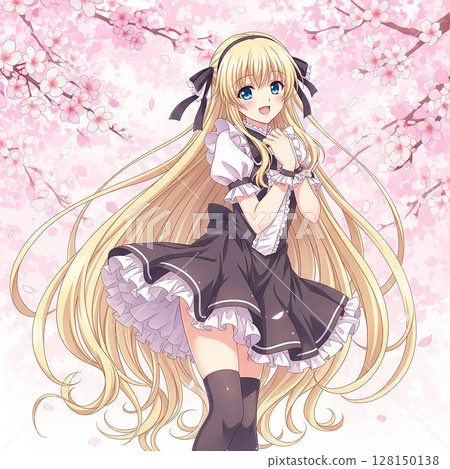 Blonde maid 128150138