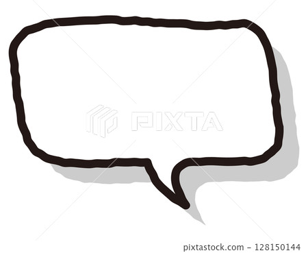 A cute and relaxed speech bubble with hand-drawn shadows, horizontal rectangle, 17 A cute and relaxed speech bubble with hand-drawn shadows, horizontal rectangle, 17 128150144