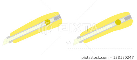 黃色美工刀的插圖 128150247