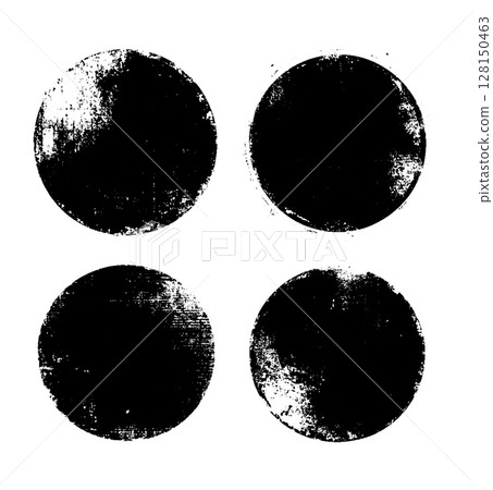 Grunge circular vector background with black brush strokes and ink splashes isolated on white perfect for abstract design frames icons and artistic templates. Grunge circular vector background with black brush strokes and ink splashes isolated on white perfect for abstract design frames icons and artistic templates. 128150463