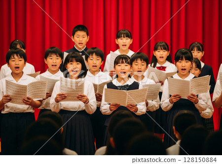 兒童歌唱音樂朗誦舞台 128150884