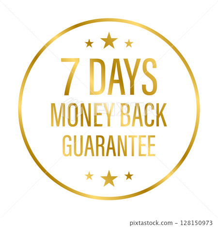 7 days money back guarantee icon vector for graphic design, logo, website, social media, mobile app, UI illustration 7 days money back guarantee icon vector for graphic design, logo, website, social media, mobile app, UI illustration 128150973