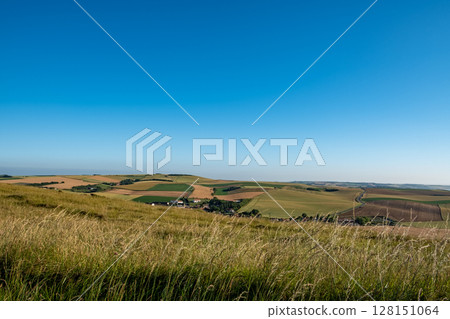 Cap Blanc-Nez, Escalles, Pas-de-Calais, Hauts-de-France, France, July 29th, 2025, Expansive Open Cap Blanc-Nez, Escalles, Pas-de-Calais, Hauts-de-France, France, July 29th, 2025, Expansive Open 128151064