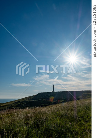 Cap Blanc-Nez, Escalles, Pas-de-Calais, Hauts-de-France, France, July 29th, 2025, A stunning Cap Blanc-Nez, Escalles, Pas-de-Calais, Hauts-de-France, France, July 29th, 2025, A stunning 128151065