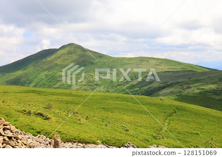 View of Mt. Teshio from near the summit of Mt. Teshio 128151069