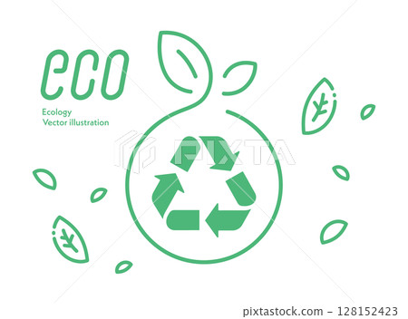Simple ecology recycling, SDGs image vector illustration Simple ecology recycling, SDGs image vector illustration 128152423
