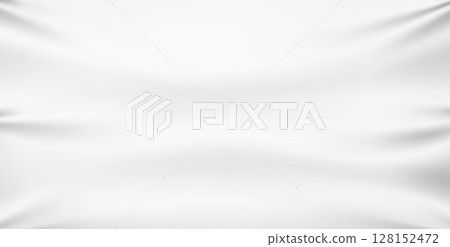 Realistic texture of textile. White fabric banner mockup. Stretched rectangular cloth. Canvas material with fold texture. Presentation drape creases. Vector empty billboard background Realistic texture of textile. White fabric banner mockup. Stretched rectangular cloth. Canvas material with fold texture. Presentation drape creases. Vector empty billboard background 128152472