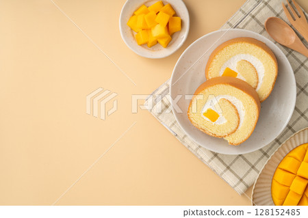 mango swiss roll swiss roll raw milk roll cake roll fruit mango roll cake マンゴー Roll Keki 128152485