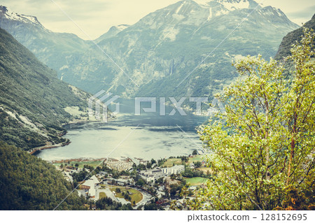 View on Geirangerfjord in Norway View on Geirangerfjord in Norway 128152695