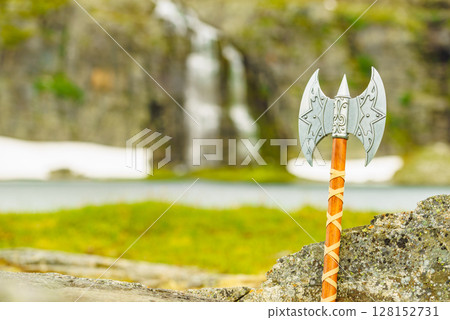 Viking accessory on nature, Norway 128152731