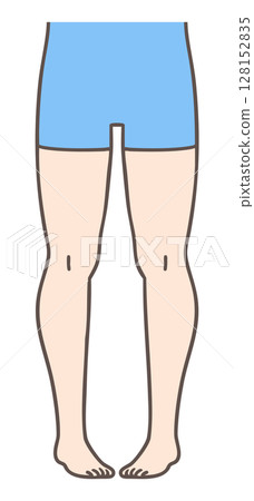 女性大腿內側，腿部內旋 128152835