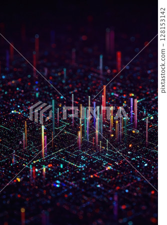 Digital Pixels Evolved Consciousness Micro Civilization Computer Screen 128153142