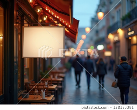 blank billboard for advertisement in city street blank billboard for advertisement in city street 128153391