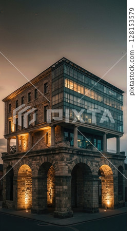 Building Exists Multiple Time Periods Ancient Medieval Modern Future 128153579