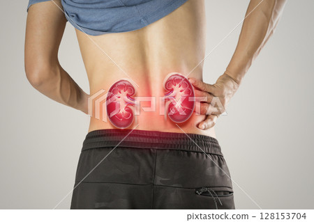 Kidney pain may signal chronic or acute renal failure. Seek diagnosis. 128153704
