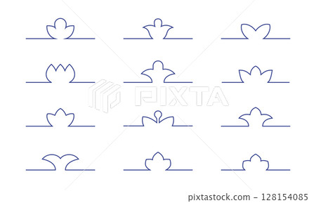 Line simple oriental style, arabic divider. Vector floral ornament for card, invitation, design. Line simple oriental style, arabic divider. Vector floral ornament for card, invitation, design. 128154085