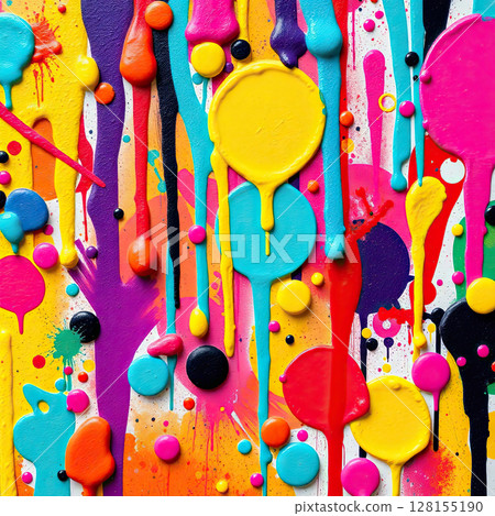Colorful abstract background. Modern chaotic painting. Contemporary art. Liquid bright paints. Colorful abstract background. Modern chaotic painting. Contemporary art. Liquid bright paints. 128155190