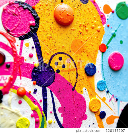 Bright and dynamic contemporary artwork featuring swirling liquid textures. Bright and dynamic contemporary artwork featuring swirling liquid textures. 128155207