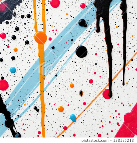 Colorful abstract background. Modern chaotic painting. Contemporary art. Liquid bright paints. Colorful abstract background. Modern chaotic painting. Contemporary art. Liquid bright paints. 128155218