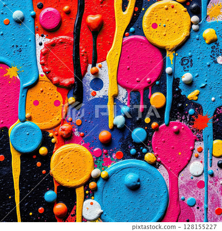 Multicolored abstract design with energetic flow and liquid movement. Multicolored abstract design with energetic flow and liquid movement. 128155227