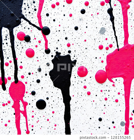 Multicolor liquid painting with expressive abstract style. 128155265