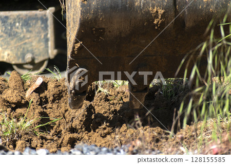 Earthworks, exterior works with machinery 128155585