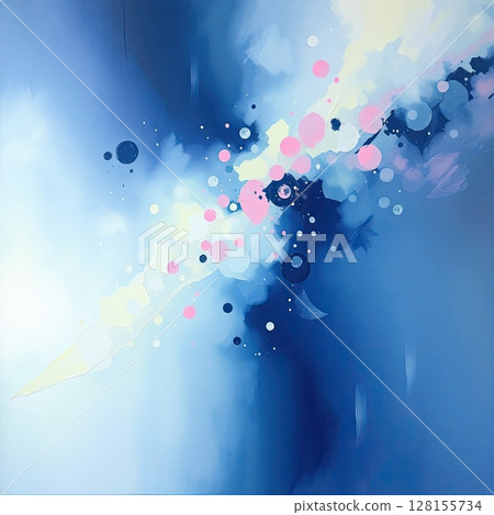 Heavenly blue abstract composition with spiritual depth. 128155734