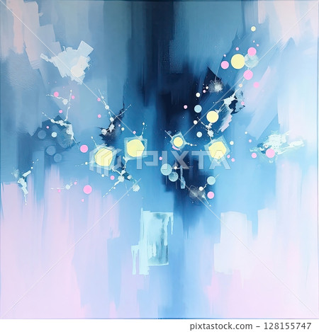 Blue spiritual art with light textures and meditative feeling. 128155747