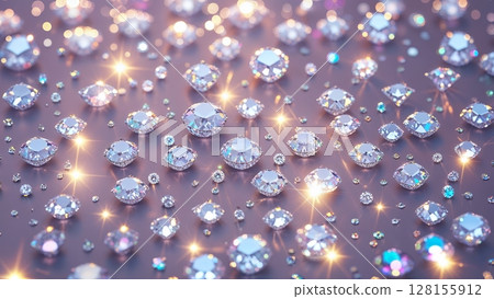 Luxury visuals of fantastically sparkling crystal diamonds 128155912