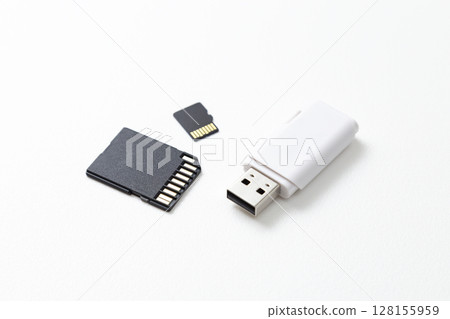 USB memory and SD card USB memory and SD card 128155959
