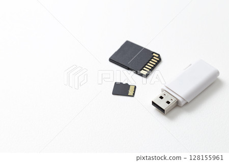 USB memory and SD card USB memory and SD card 128155961