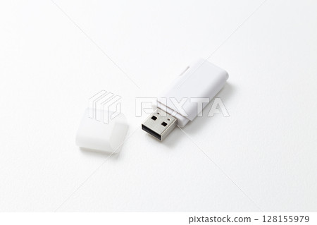 USB memory stick on white background USB memory stick on white background 128155979