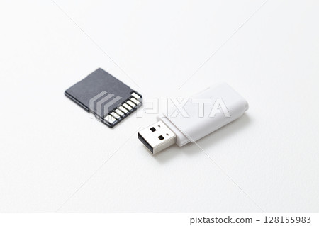 USB memory and SD card USB memory and SD card 128155983