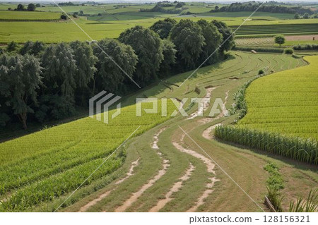 golden rice field 128156321