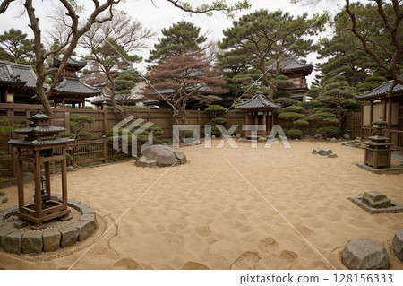 Looking at South Lake from the special scenic spot Kikugetsutei 128156333