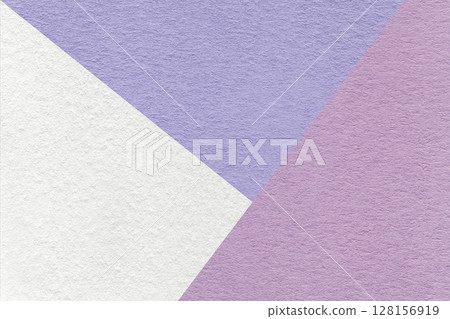 Geometric pastel white, violet and purple texture paper background for presentation, banner or design template 128156919
