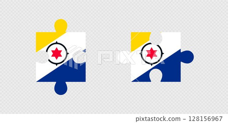 Puzzle Pieces with Bonaire Flag. 128156967