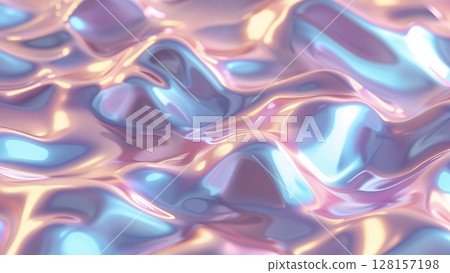 柔和金屬幻覺：光滑光澤的抽象藝術 128157198
