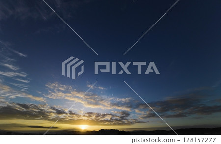 A colorful morning sky with various clouds, Autumn, ultra-wide angle, sky-focused, D241024am A colorful morning sky with various clouds, Autumn, ultra-wide angle, sky-focused, D241024am 128157277