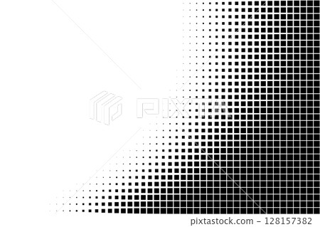 Black Halftone Square Pixel Gradient 128157382