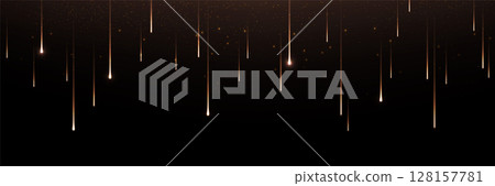 Golden shooting stars cascade 128157781