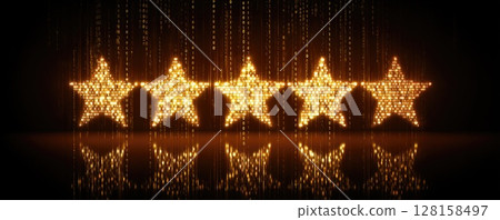 digital shining stars rating concept illustration 128158497