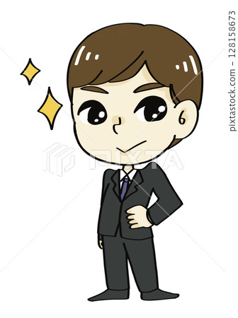 積極員工的插圖 積極員工的插圖 128158673