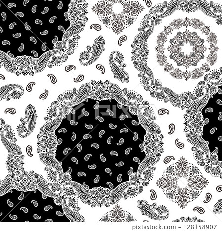 decorative ornament seamless pattern, 128158907