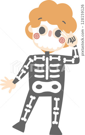 happy halloween holiday festival with character set of boys wearing skeleton costume, flat png illustration cartoon character design happy halloween holiday festival with character set of boys wearing skeleton costume, flat png illustration cartoon character design 128159126