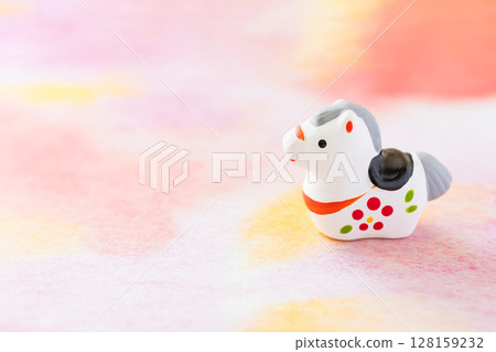 2026 Year of the Horse New Year's card material Horse figurine New Year decoration 128159232