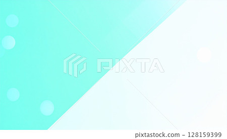 Diagonally divided mint green and white abstract background 128159399