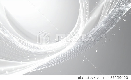 Elegant abstract background with flowing pure white light 128159400