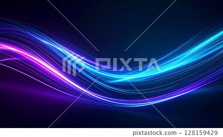 具有平滑光波的未來技術背景 128159429