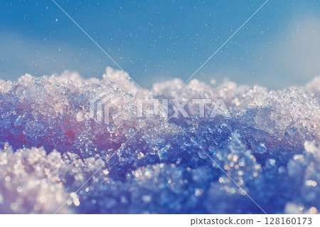 彩色刨冰在微距下閃閃發光 128160173